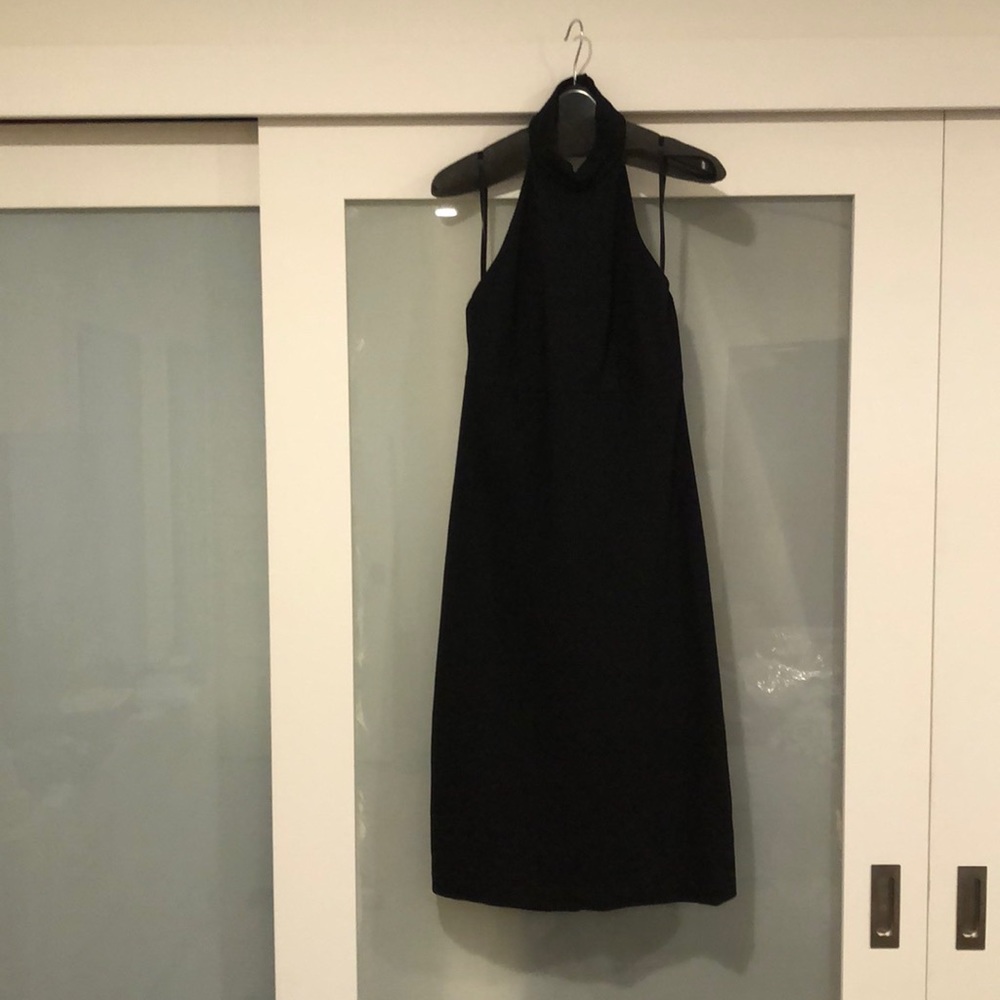 NWT TALBOTS BLACK HALTER Dress size 4